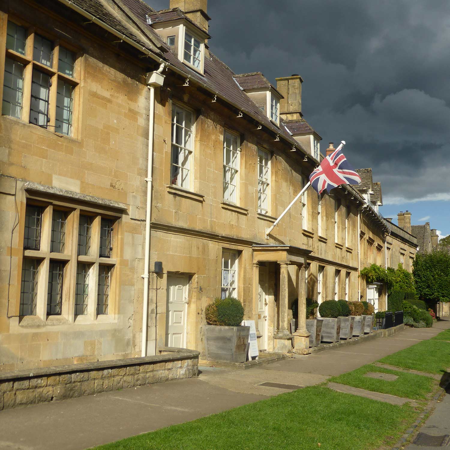 Chipping Campden -Cotswold Stone buildings lining the beautiful main street 